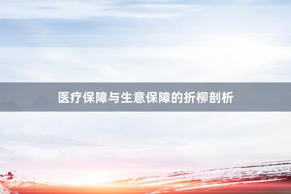 医疗保障与生意保障的折柳剖析